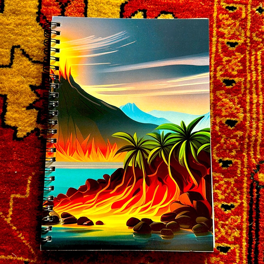 Aloha volcano journal pocketed notebook